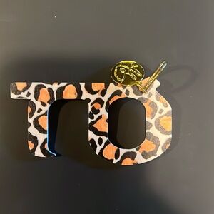Audra Style Animal Print Door Opener & Button Presser Keychain
